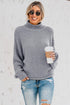 Oversized Chunky Batwing Long Sleeve Turtleneck Sweater